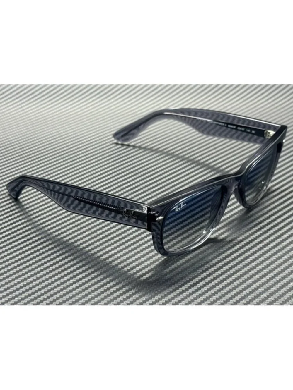 New Ray-Ban Men Transparent Grey Sunglasses 55-21-145